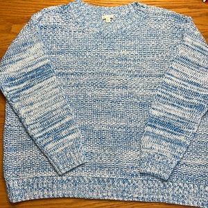Gap blue & white marled XXL NWOT sweater; 100% cotton; never worn